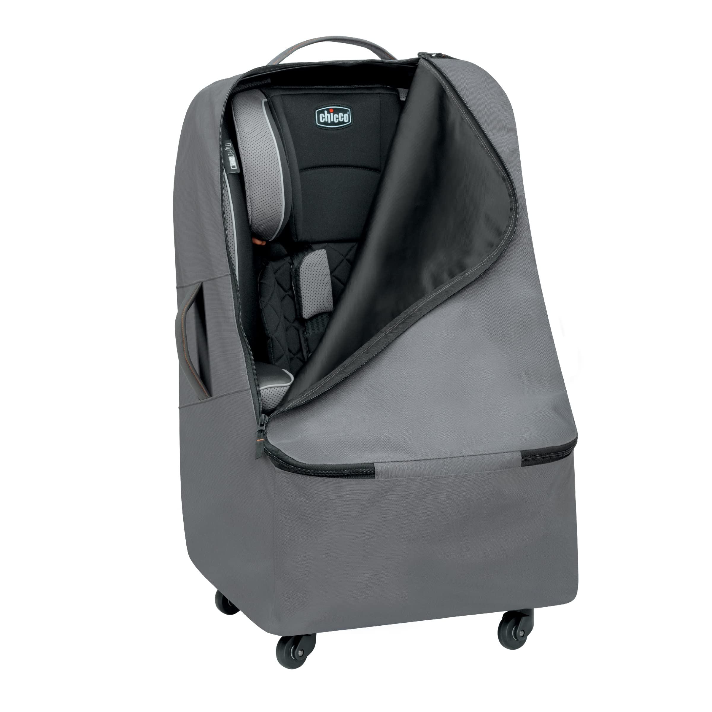 Chicco Car Seat Travel Bag - Durable & Lightweight Gray Anthracite for Airplane, Road Trips & Baby Travel Accessories