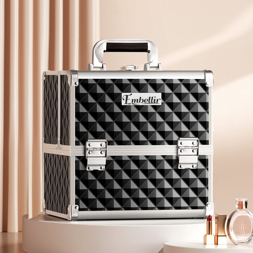 Embellir Large Travel Makeup Case - Portable Cosmetic Organizer Bag for Beauty Storage | Perfect for Travel, Home, and Salon Use