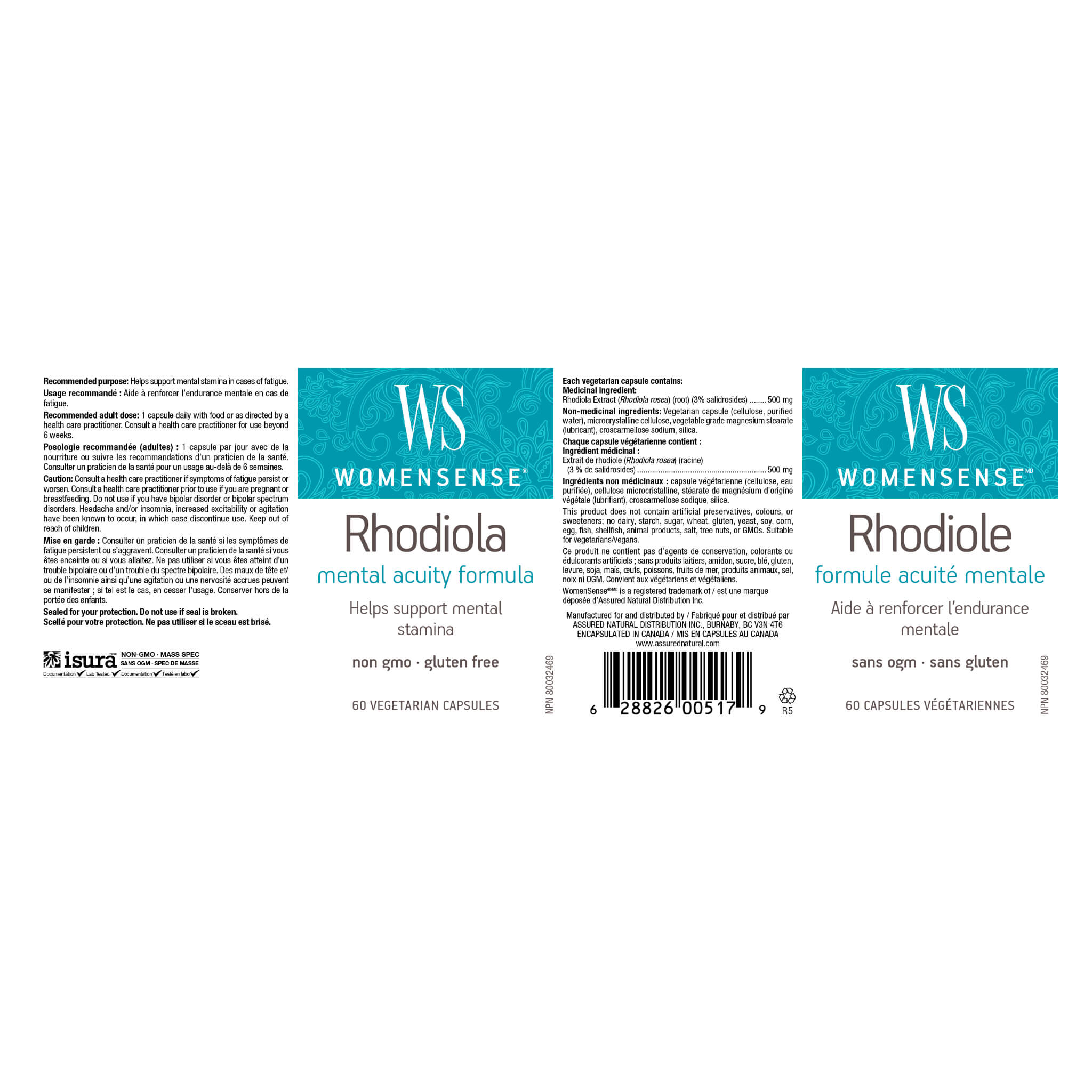 Premium Rhodiola Rosea Extract 500mg Capsules - Natural Stress Relief & Energy Booster Supplement for Focus, Mood & Immune Support - Great for Work, Study & Daily Wellness
