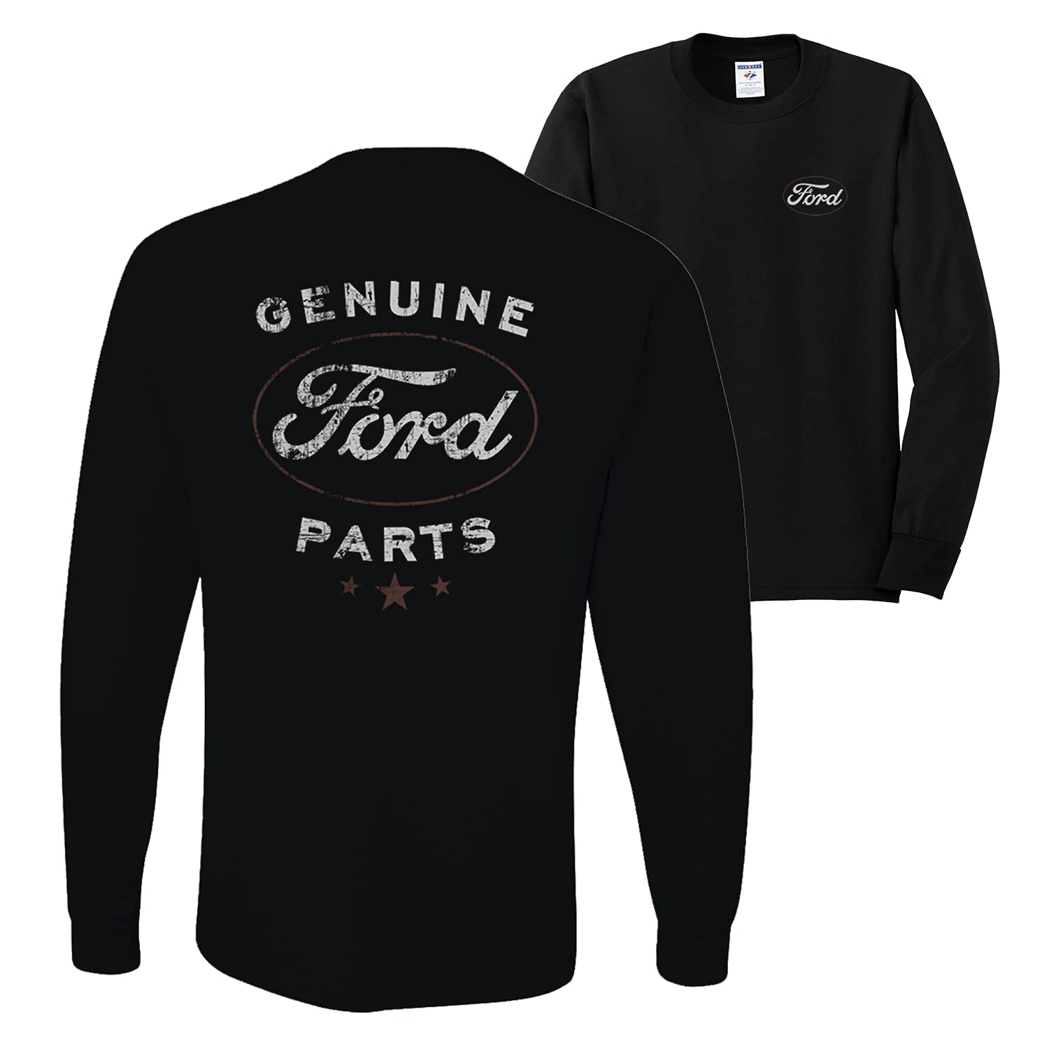 Vintage Distressed Genuine Ford Parts Cars & Trucks Long Sleeve Shirt for Men - Classic Automotive Style for Car Enthusiasts & Mechanics - Perfect for Work, Car Shows & Casual Wear