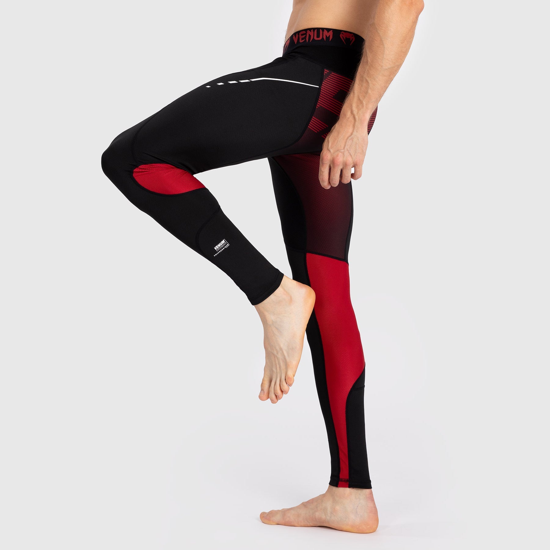 Venum Adrenaline Men's Compression Spats - Red MMA Fight Shorts for Training & Workouts - High-Performance Combat Sports Gear for Boxing, BJJ & Muay Thai