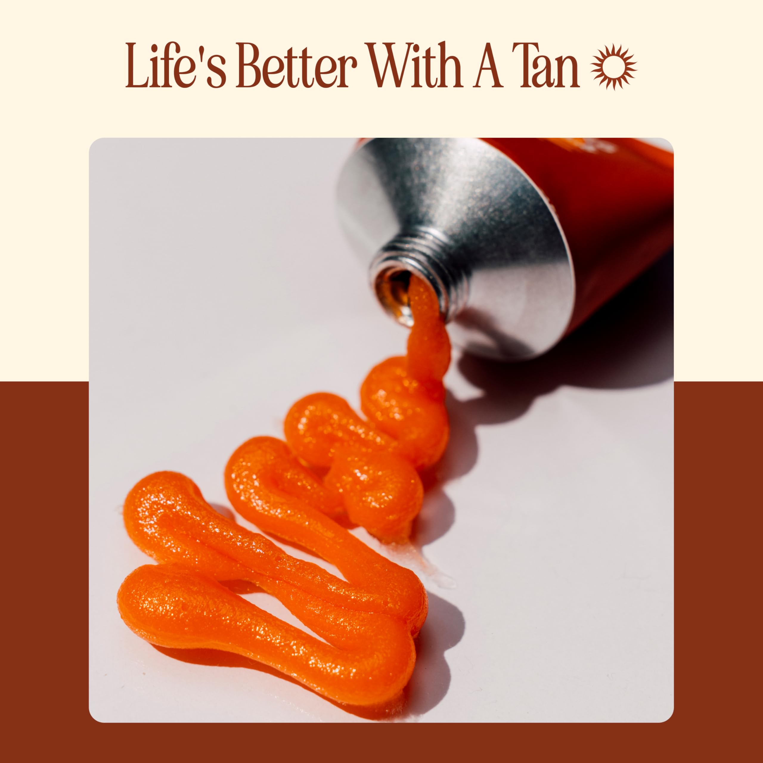 Tan De Soleil SPF 6 Orange Gel Sun Tanning Lotion - 100ml Botanical Formula for Natural Sun-Kissed Glow - Perfect for Beach, Pool & Outdoor Tanning