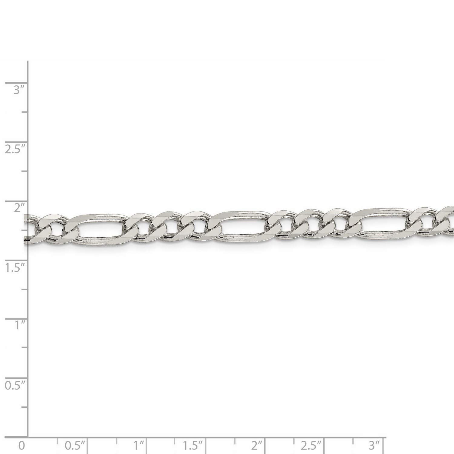.925 Sterling Silver Figaro Chain Necklace, Bracelet or Anklet - Elegant Jewelry for Women & Men - Perfect for Gifts, Casual Wear & Special Occasions