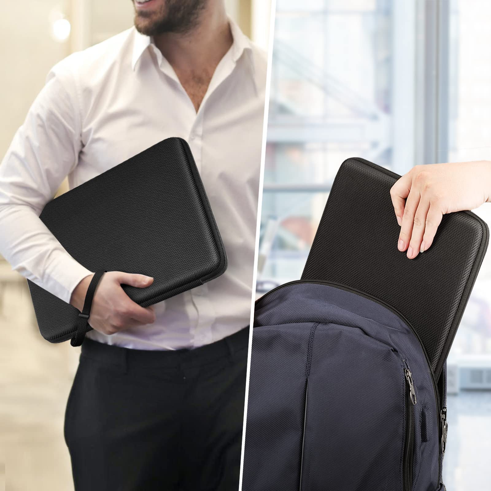 FINPAC 14-inch Hard Laptop Sleeve Case - Water-Resistant Shockproof Bag for Acer, Lenovo, HP, ASUS, Dell Chromebooks & Ultrabooks - Perfect for Travel, Office, and School Use
