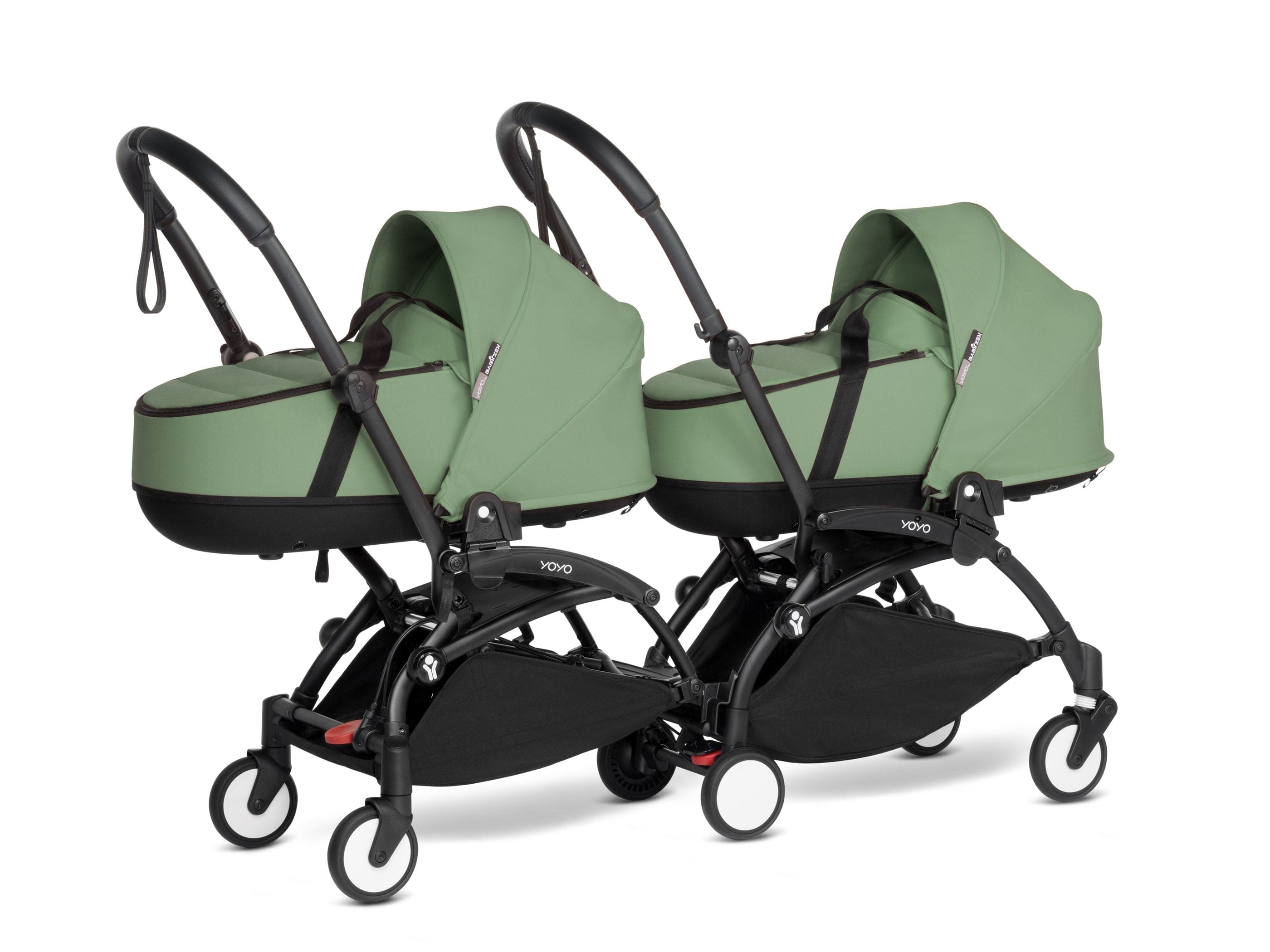 Stokke YOYO 3 Double Stroller with Bassinet - Lightweight Compact Travel Stroller for Twins - Perfect for Air Travel, City Walks & Outdoor Adventures