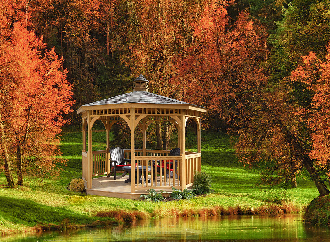 Premium Wooden Octagon Gazebo for Outdoor Patio, Garden, Backyard - Perfect for Relaxation, Parties & Shade