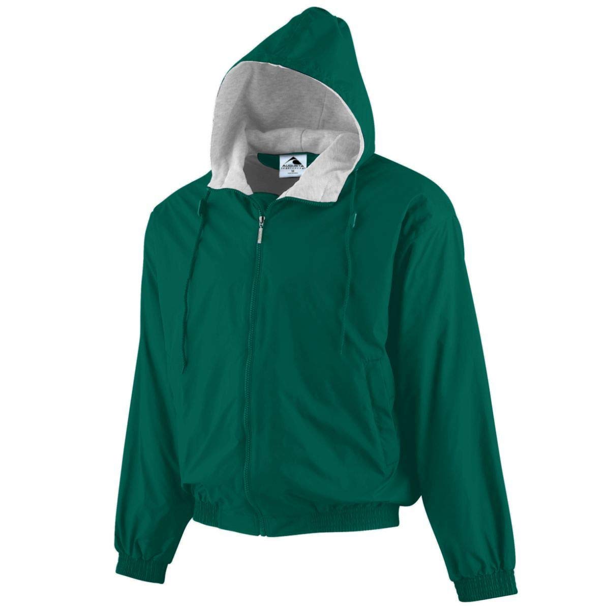Augusta Sportswear Hooded Taffeta Jacket with Fleece Lining - Waterproof Windbreaker for Outdoor Running, Hiking & Casual Wear