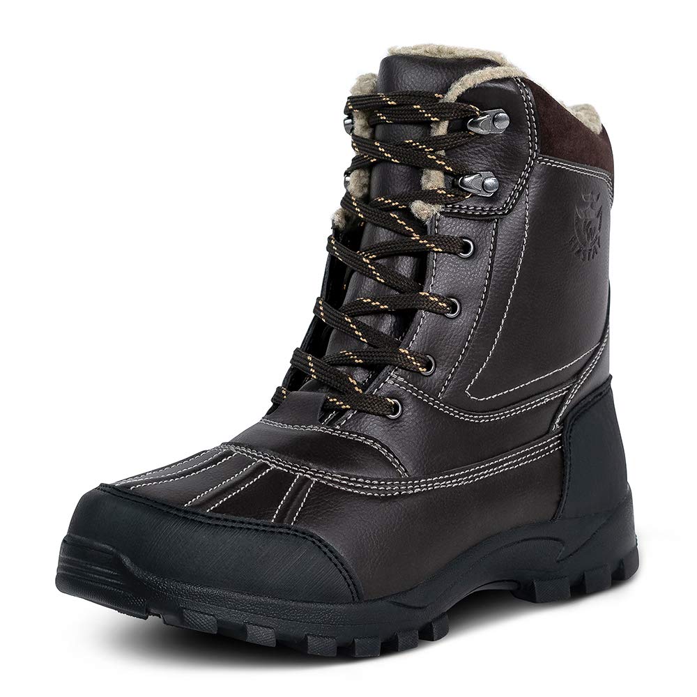 Men's Waterproof Snow Boots - Hiking & Walking Ankle Boots for Winter Outdoor