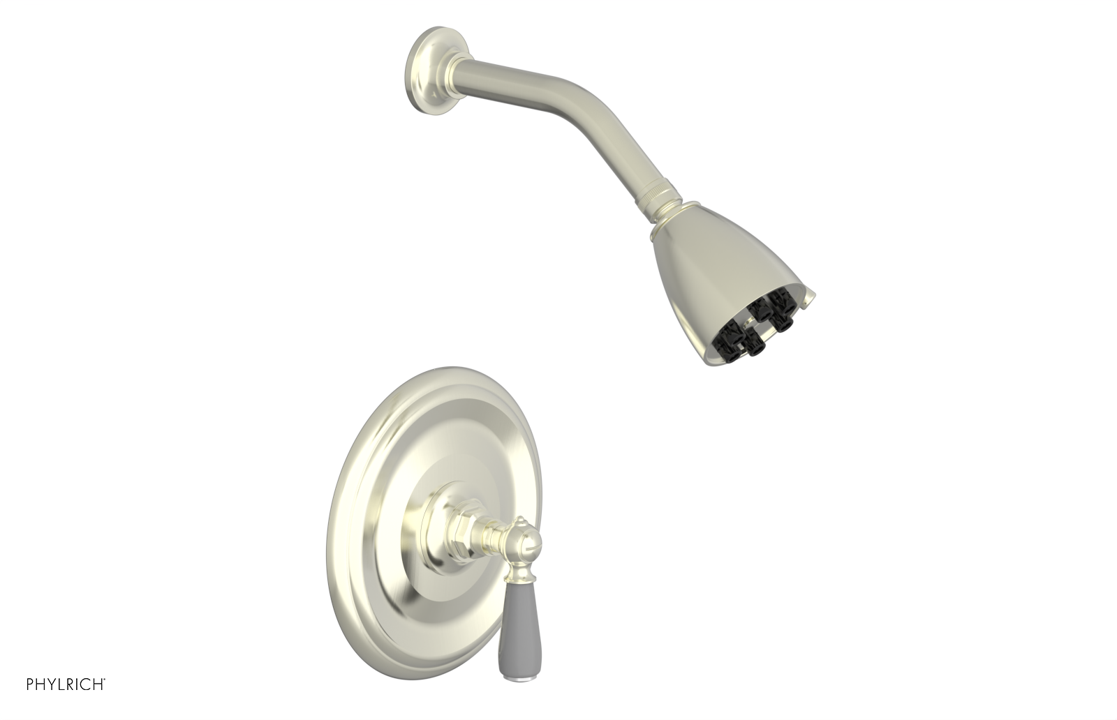 Jamestown Pressure Balance Shower Set with Lever Handle & Grey Accents - 165 22 - Modern Bathroom Fixture for Spa-Like Shower Experience