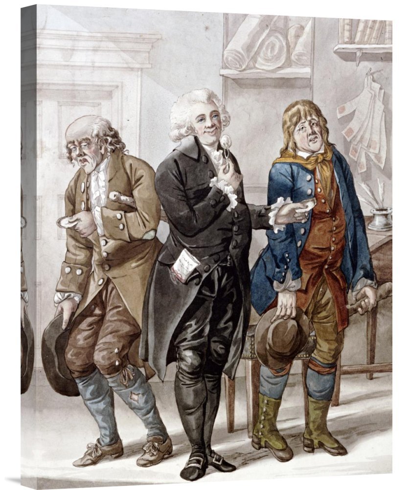 Robert Dighton 'A Sharp Between Two Flats' Gallery Wrap Canvas Wall Art Print - Premium Giclee Reproduction - Perfect for Living Room, Bedroom & Office Decor