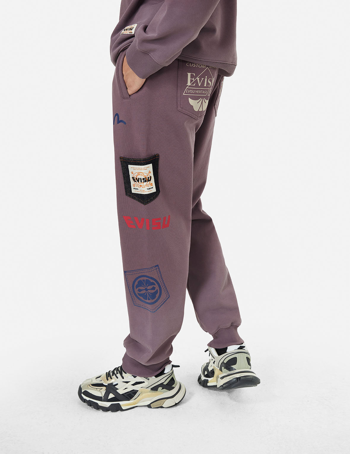 Washed Multi-Pocket Logo Print Straight Fit Sweatpants for Men - Casual Lounge Pants with Comfortable Elastic Waistband - Perfect for Home, Gym, and Streetwear Fashion