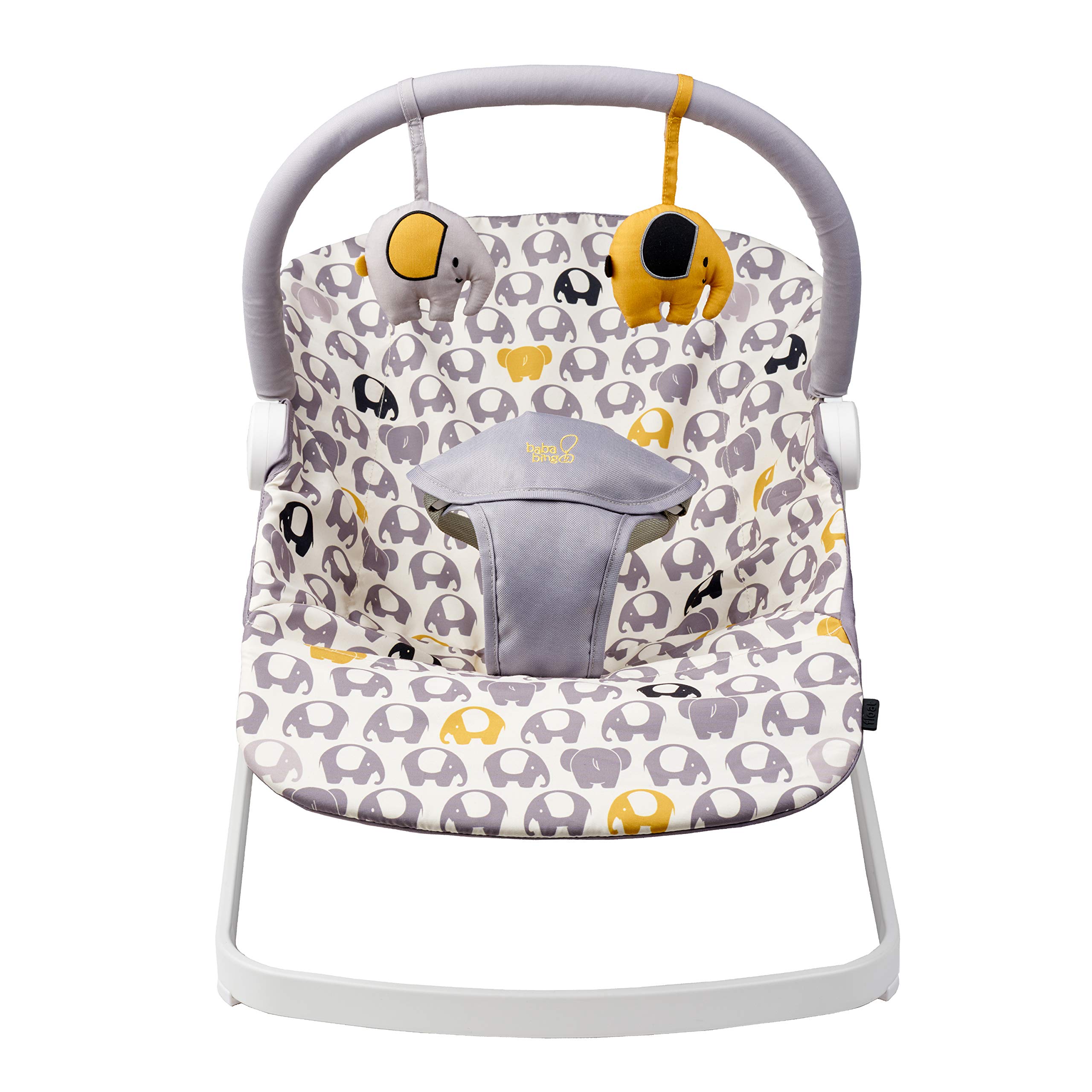 BabaBing! Baby Bouncer with Elephant Design - Soft & Comfortable Infant Seat for Newborns to Toddlers | Perfect for Playtime, Naptime & Parent-Free Moments