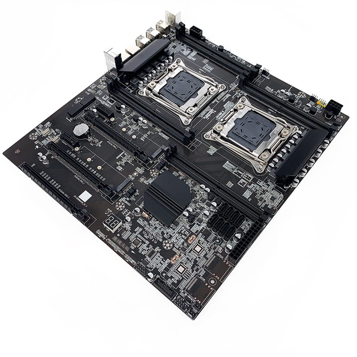 XIDIT X99 Dual-Socket LGA2011-3 Motherboard with 8x DDR4 ECC RAM Slots, Switch Line, SATA Cable & Thermal Grease - Supports Intel Xeon E5 V3/V4 CPUs | Perfect for Server Builds, Workstations & High-Performance Computing
