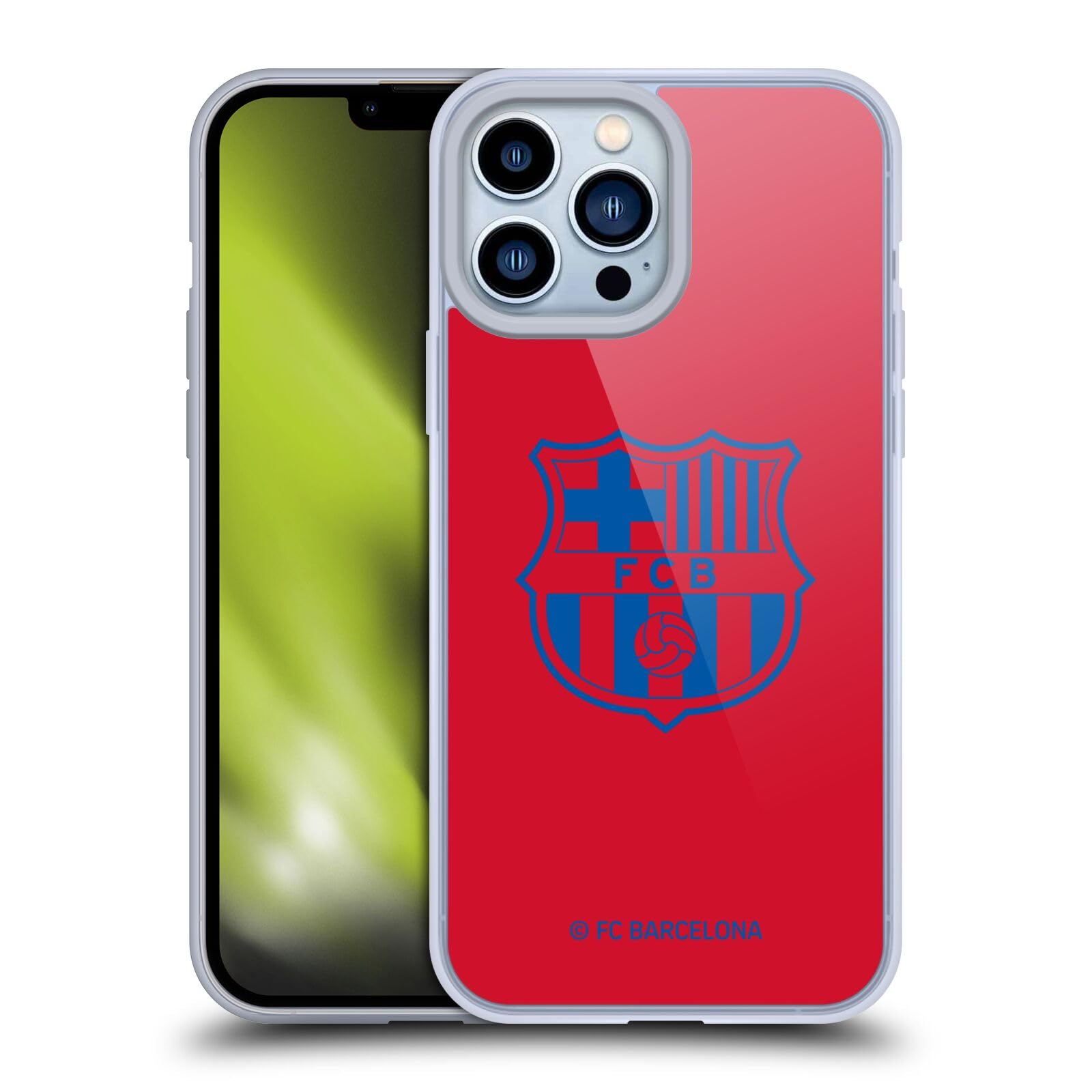 Official FC Barcelona iPhone 13 Pro Max Case - Licensed Red Crest Soft Gel Phone Cover for Apple iPhone 13 Pro Max | Perfect for Soccer Fans, Game Days & Team Spirit Accessories