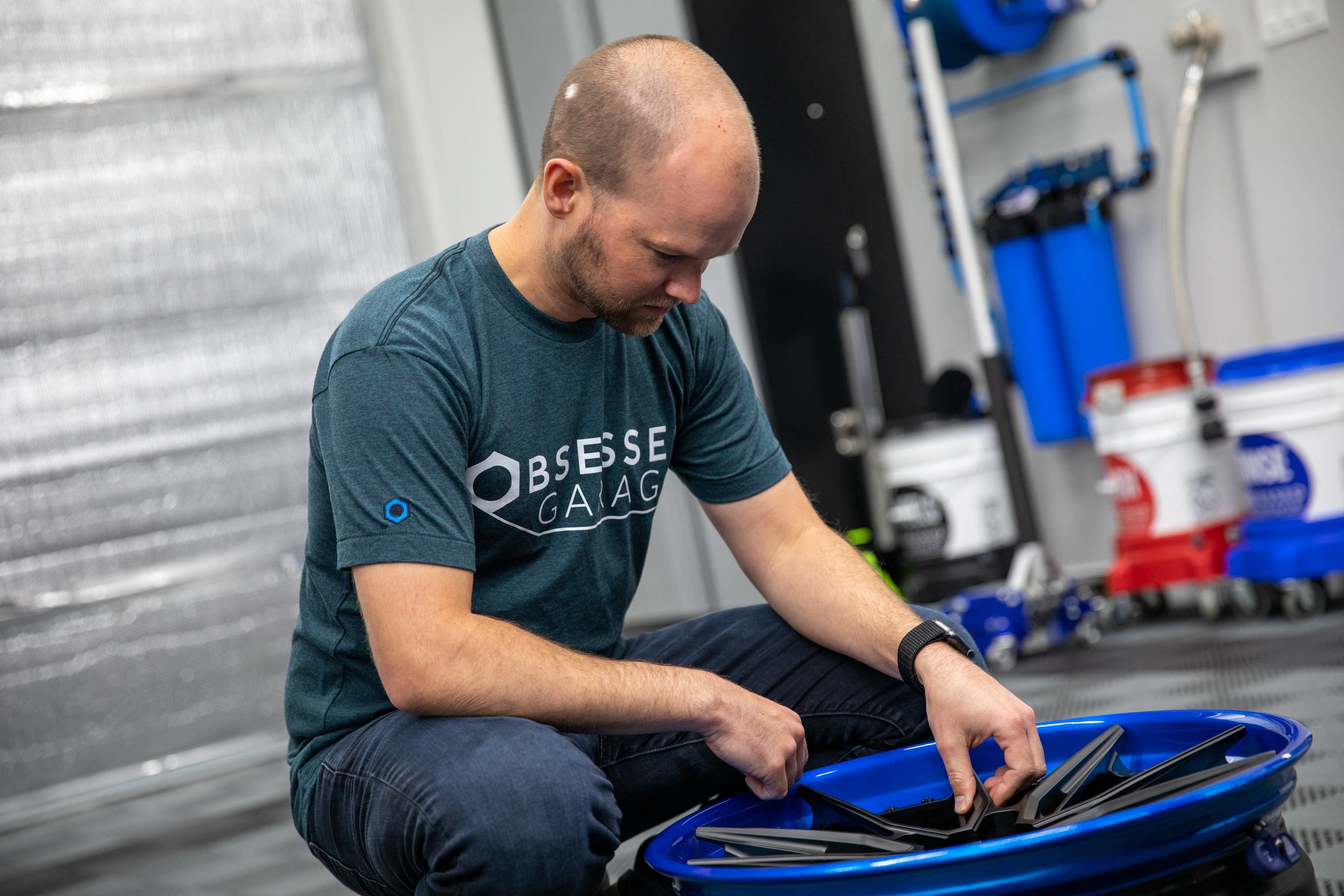 Obsessed Garage Logo T-Shirt - Premium Cotton Tee for Car Enthusiasts - Perfect for Car Shows, Meetups & Casual Wear