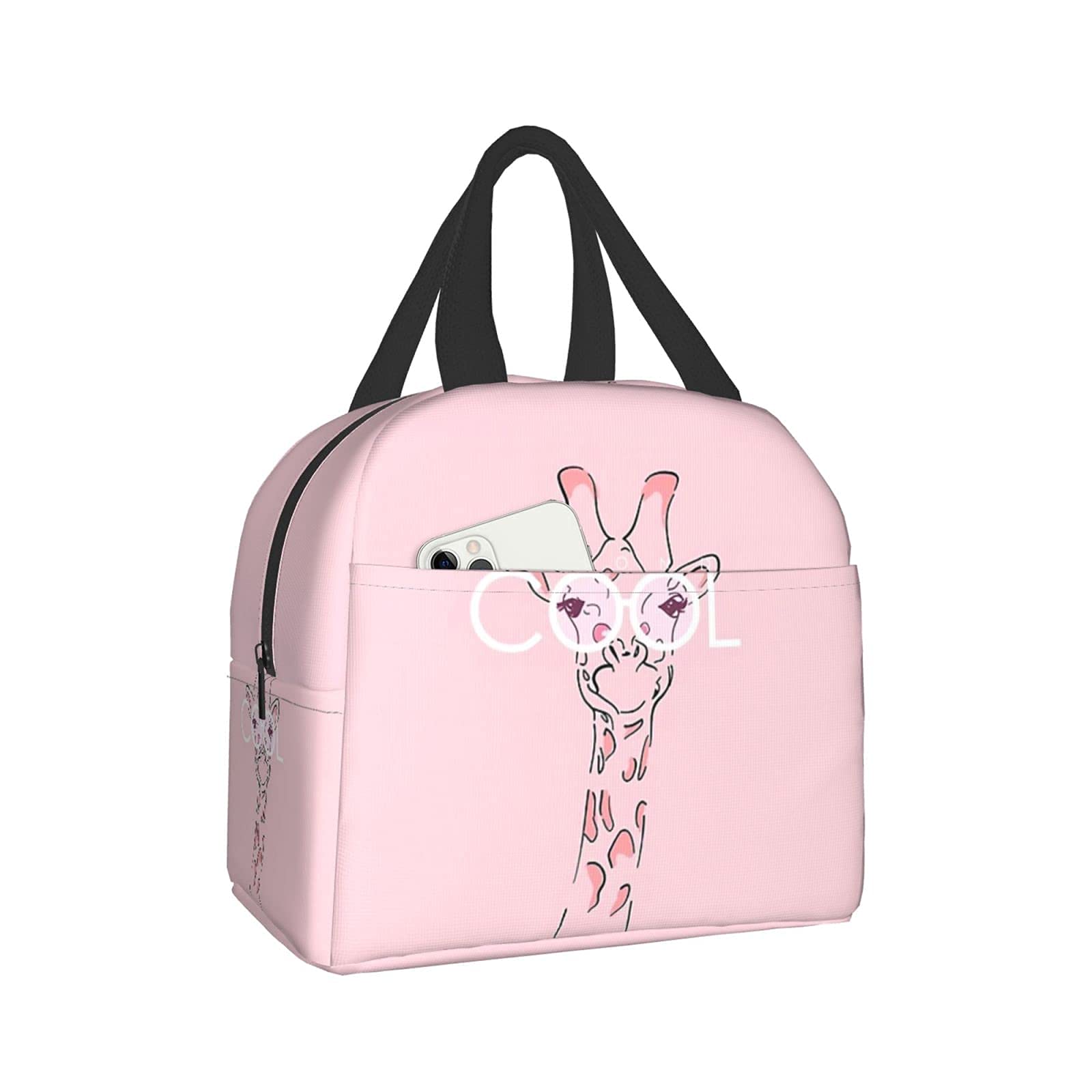 Insulated Giraffe Lunch Bag for Women & Men - Leakproof Cooler Tote for Work, Picnic, Beach, Boating & Fishing | Thermal Lunch Box with Adjustable Strap