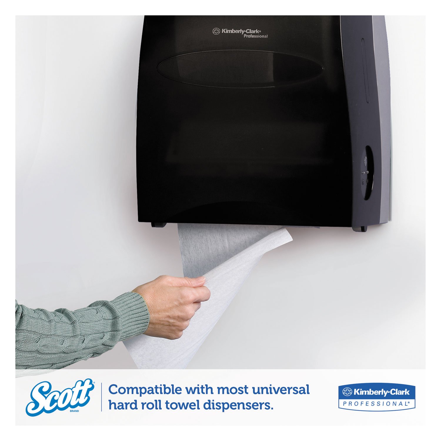 Scott 01000 Hard Roll Towels - 12 Rolls/Carton, 1.5-Inch Core, 8 x 1000ft, White Commercial Paper Towels for Industrial Cleaning, Restaurant, and Janitorial Use