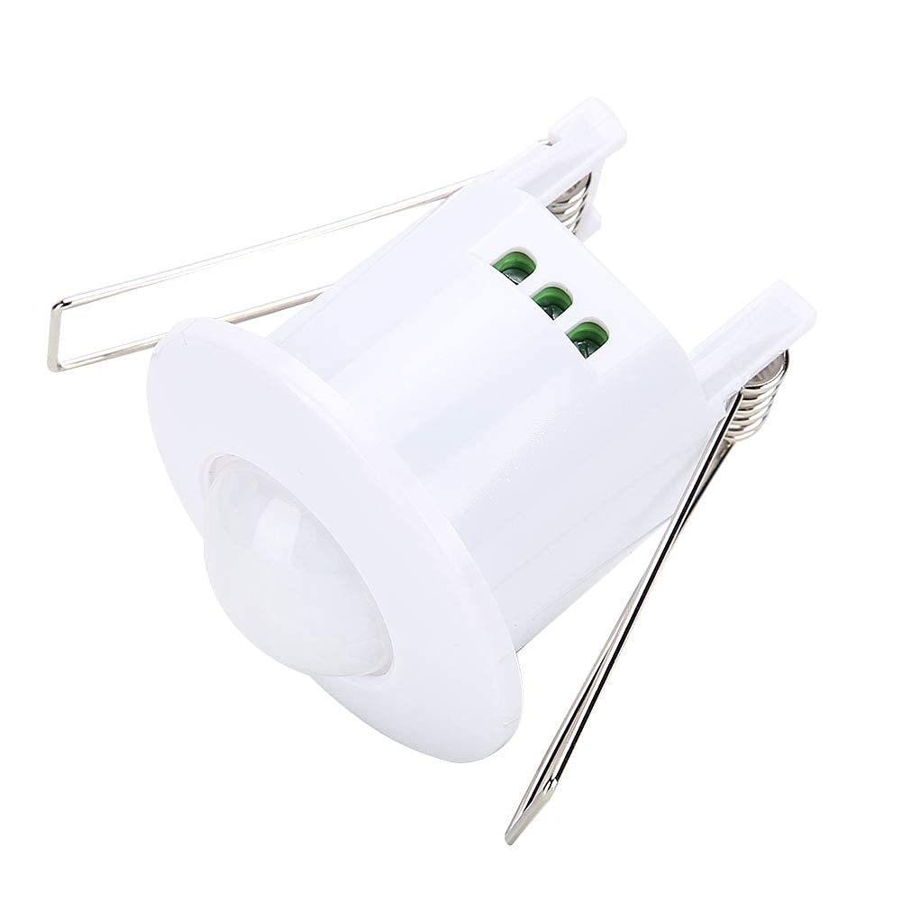 360° Recessed PIR Motion Sensor Light Switch with Adjustable Time Delay - Automatic Ceiling Light Control for Hallway, Staircase & Closet (Energy Saving Indoor Lighting Solution)