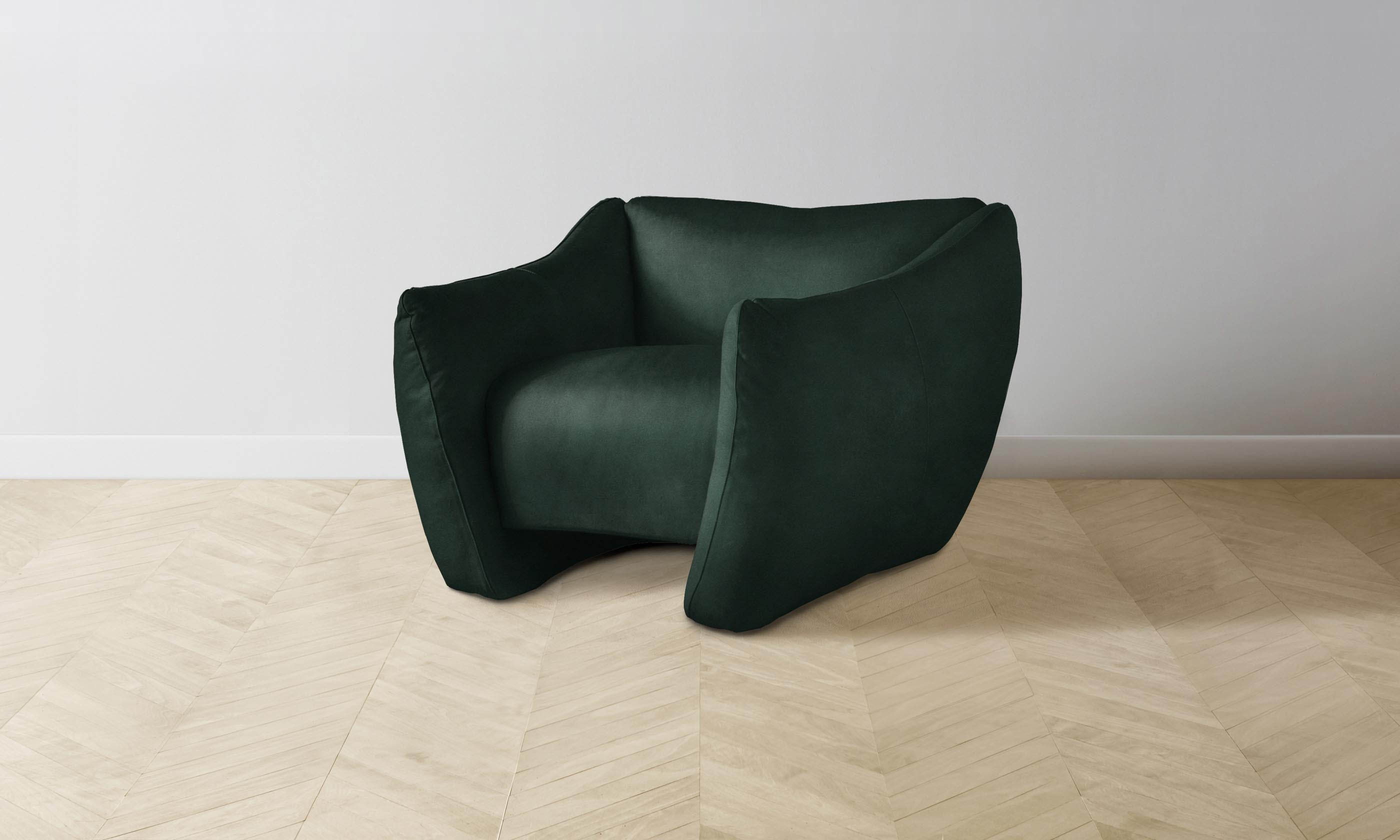 The Bond Chair - Premium Performance Velvet Upholstery in Emerald Green | Stylish & Comfortable Lounge Chair for Living Room, Office, or Reading Nook