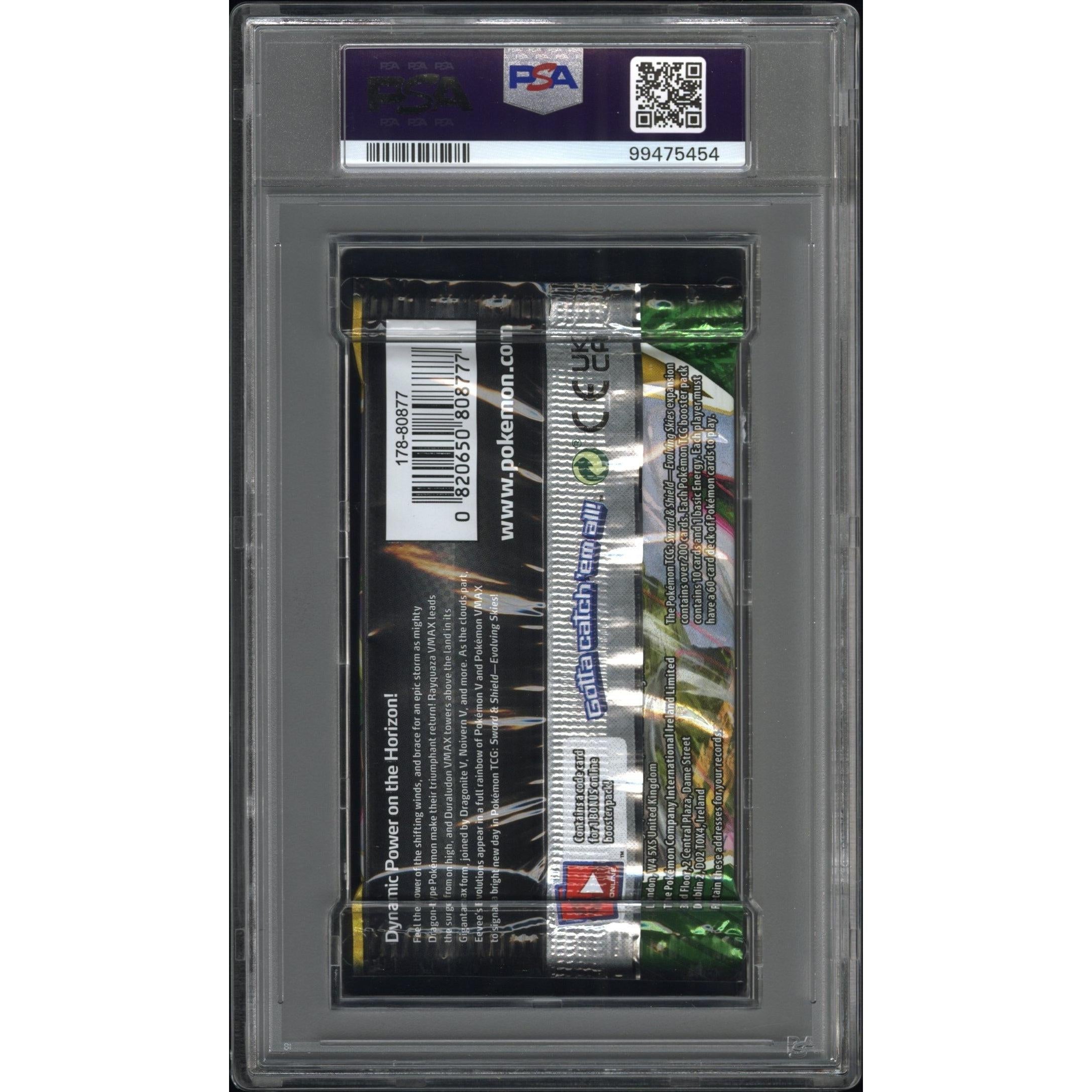 2021 Pokemon Evolving Skies Booster Pack - Rayquaza PSA 9 Graded Card | Collectible Trading Card Game for Pokemon Fans & Competitive Players | Perfect for Display, Gaming & Investment