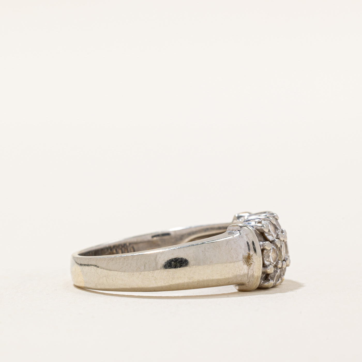 0.98ctw Diamond Cocktail Ring for Women Size 8.5 - Elegant Party Jewelry for Evening Events, Weddings & Special Occasions
