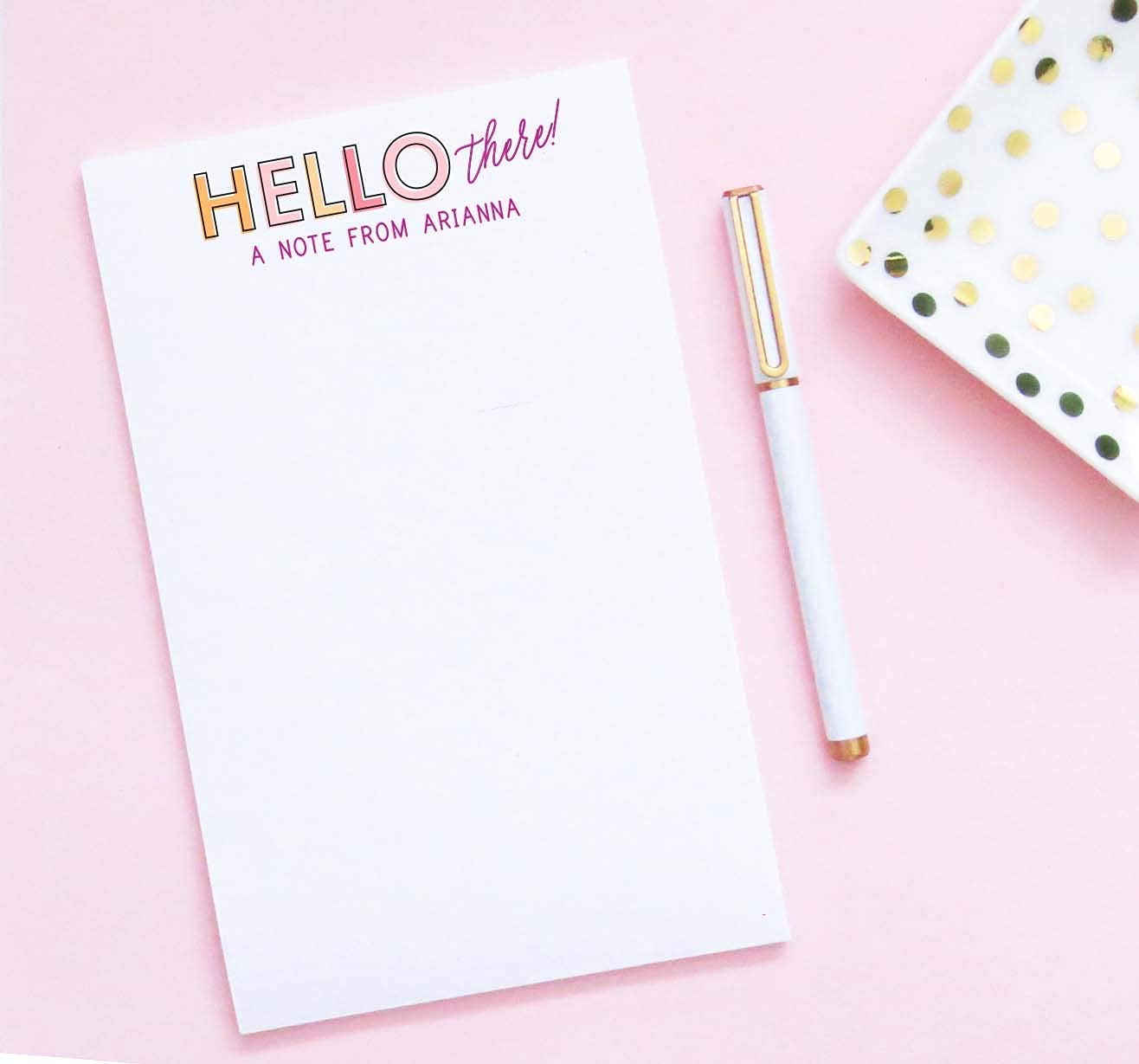 Personalized Notepad Set for Girls - Cute Stationery & Envelopes (5.5x8.5in, 50 Sheets) - Perfect for School & Gifts