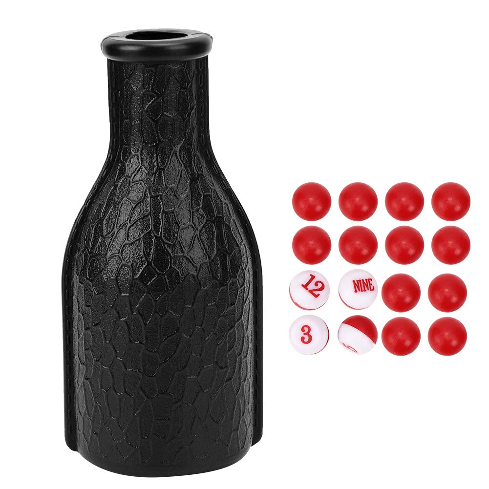 Alomejor Billiard Shaker Bottle & Rubber Dice Box Set with 16 Numbered Marbles - Premium Billiard Accessories for Pool Table Games & Home Bar Decor