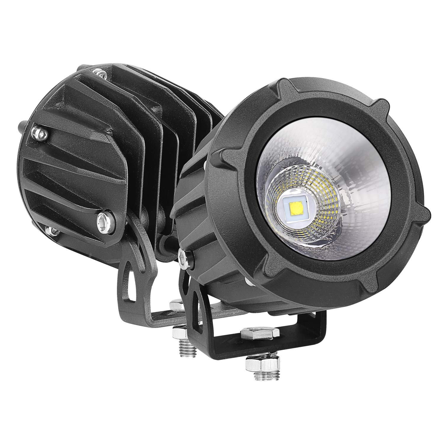 50W LED Pod Lights 2PCS - 3 Inch Round Off Road Driving Lights, Spot Flood Combo for Trucks, ATV, Motorcycle, Boat & Tractor - Perfect for Night Off-Roading, Work Lighting & Marine Applications
