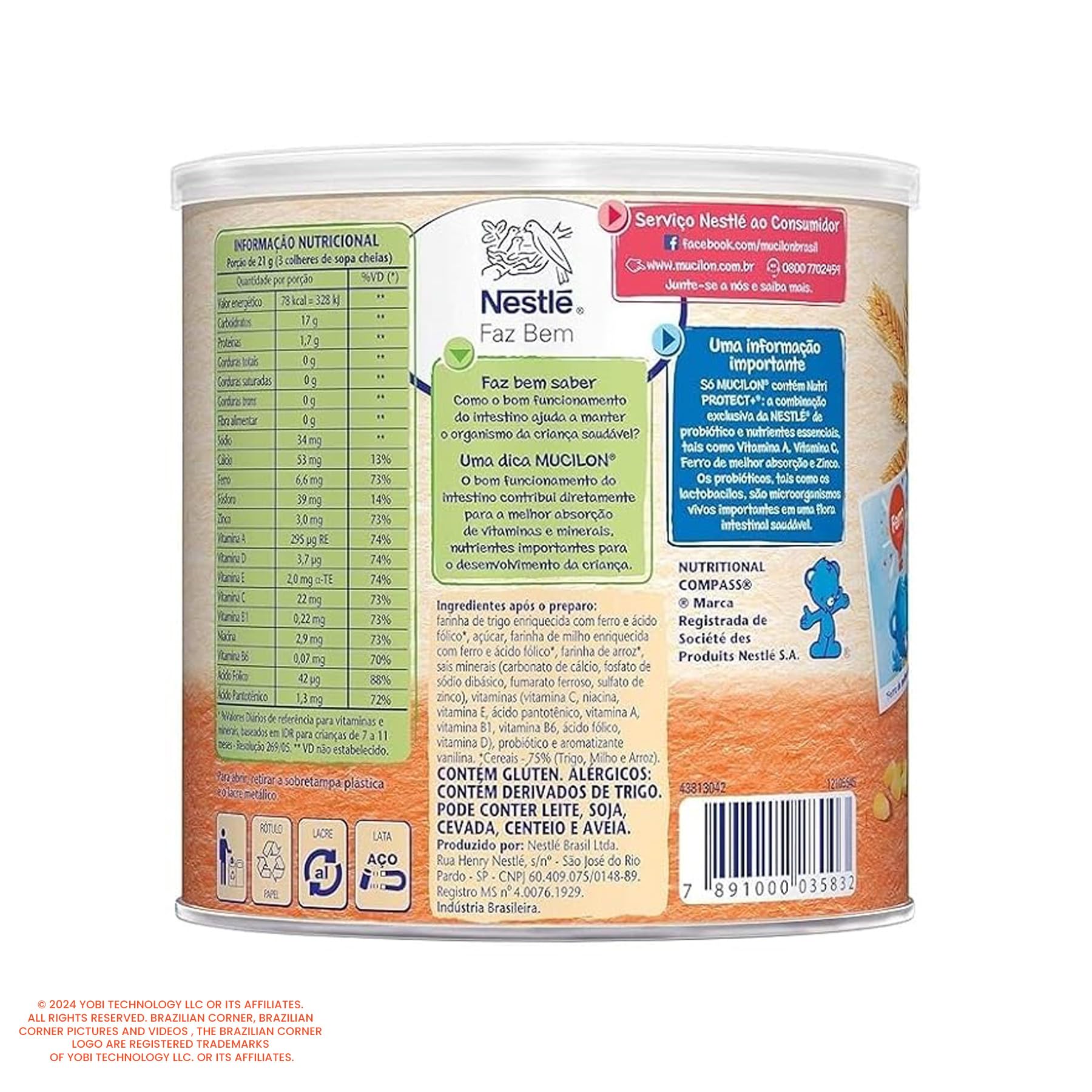 Nestle Mucilon Rice & Corn Cereal Combo - 14.10oz Each (400g) | Probiotic & Nutrient-Rich Baby Food | Perfect for Infants & Toddlers | Easy-to-Digest First Foods for Breakfast or Snack Time