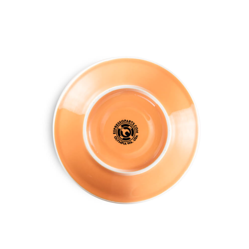 Premium Porcelain Espresso Cup & Saucer Set - 2oz/70ml Capacity, Vibrant Orange - Perfect for Home Baristas, Coffee Shops & Italian-Style Espresso Enjoyment