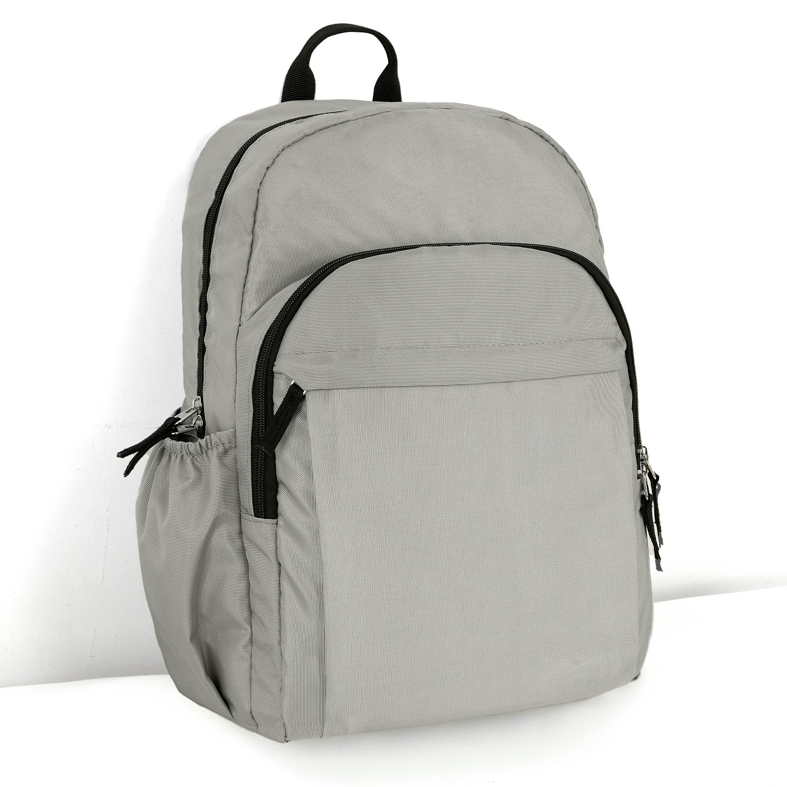 15.6 Inch Water Resistant Travel Backpack for Men & Women - Lightweight Laptop Backpack for School, College, Work & Airplane Carry-On (Grey) - Perfect for Daily Commute, Business Trips & Outdoor Adventures