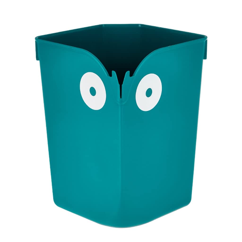 Small Green Plastic Trash Can for Kitchen, Bathroom & Office - 11.6 Inch Under Sink Waste Bin, Desk Side Garbage Basket - Perfect for Compact Spaces, RVs & Dorm Rooms