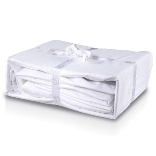 Delilah Home 100% Organic Cotton Fitted Sheet - Queen Size, Deep Pocket, Soft & Breathable - Perfect for Allergy Relief & Eco-Friendly Bedroom Decor