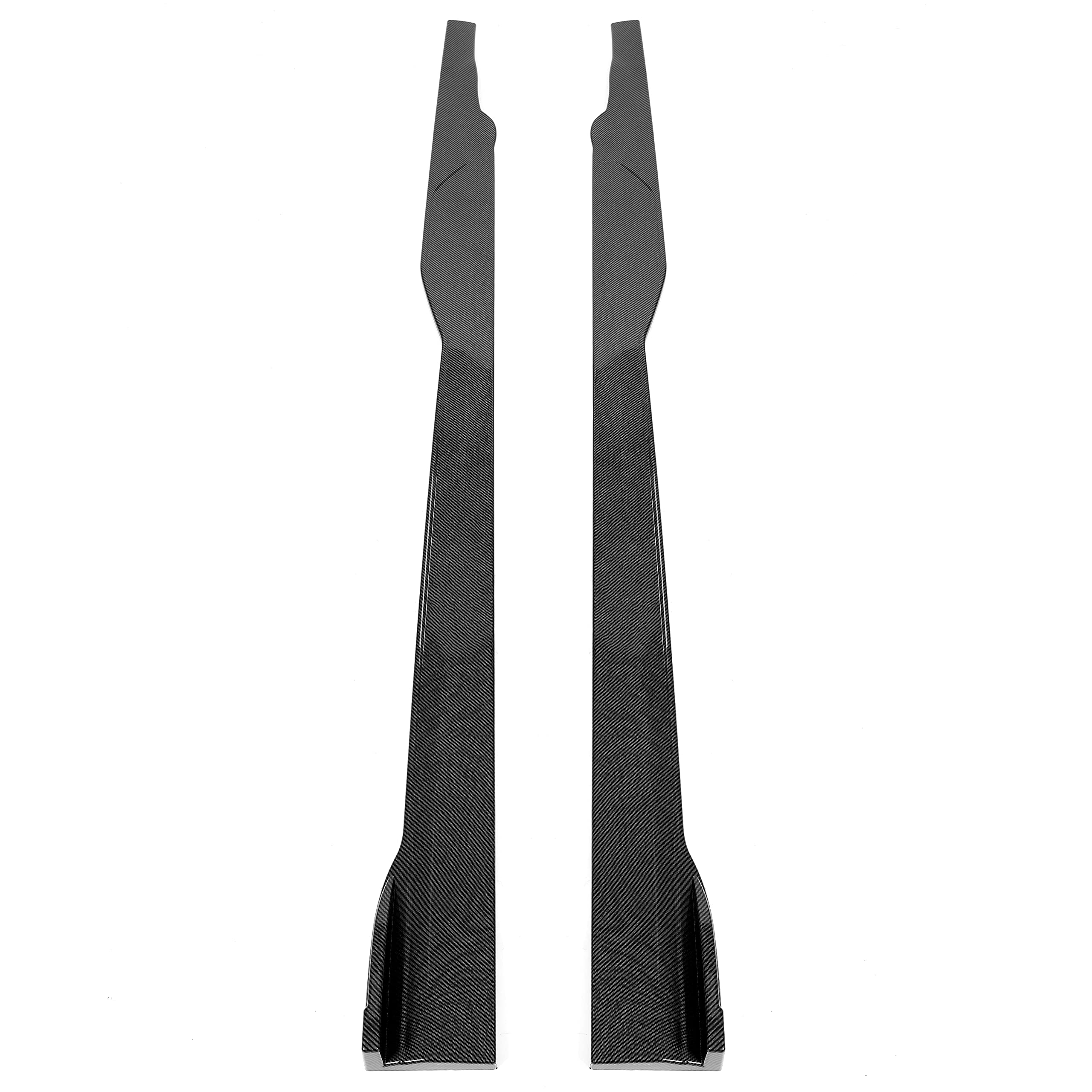 KUAFU Side Skirts for 2015-2023 Dodge Charger SRT Daytona Scat Pack R/T 392 GT - ABS Carbon Fiber Style Rocker Panel Guards & Body Kit Extensions - Perfect for Car Enthusiasts & Street Racing Upgrades