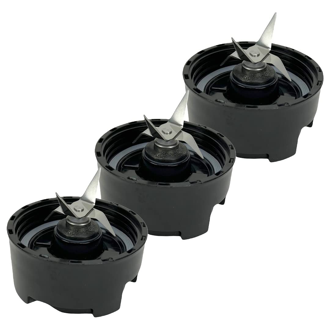 3 Pack Cross Blade Replacement for Oster BLSTAV BLSTPB My Blend 250-Watt Blender - Compatible Blender Parts for Smoothies, Shakes & Food Prep