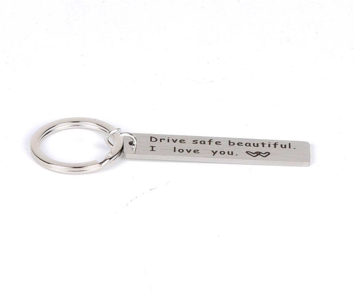 Drive Safe Keychain for Women - Beautiful Car Keychain Gift for Girlfriend, Wife, Daughter, Sister, Aunt, Niece - Perfect for Valentine's Day, Birthday, Christmas - Thoughtful Driving Gift for Safe Travels & Daily Commute