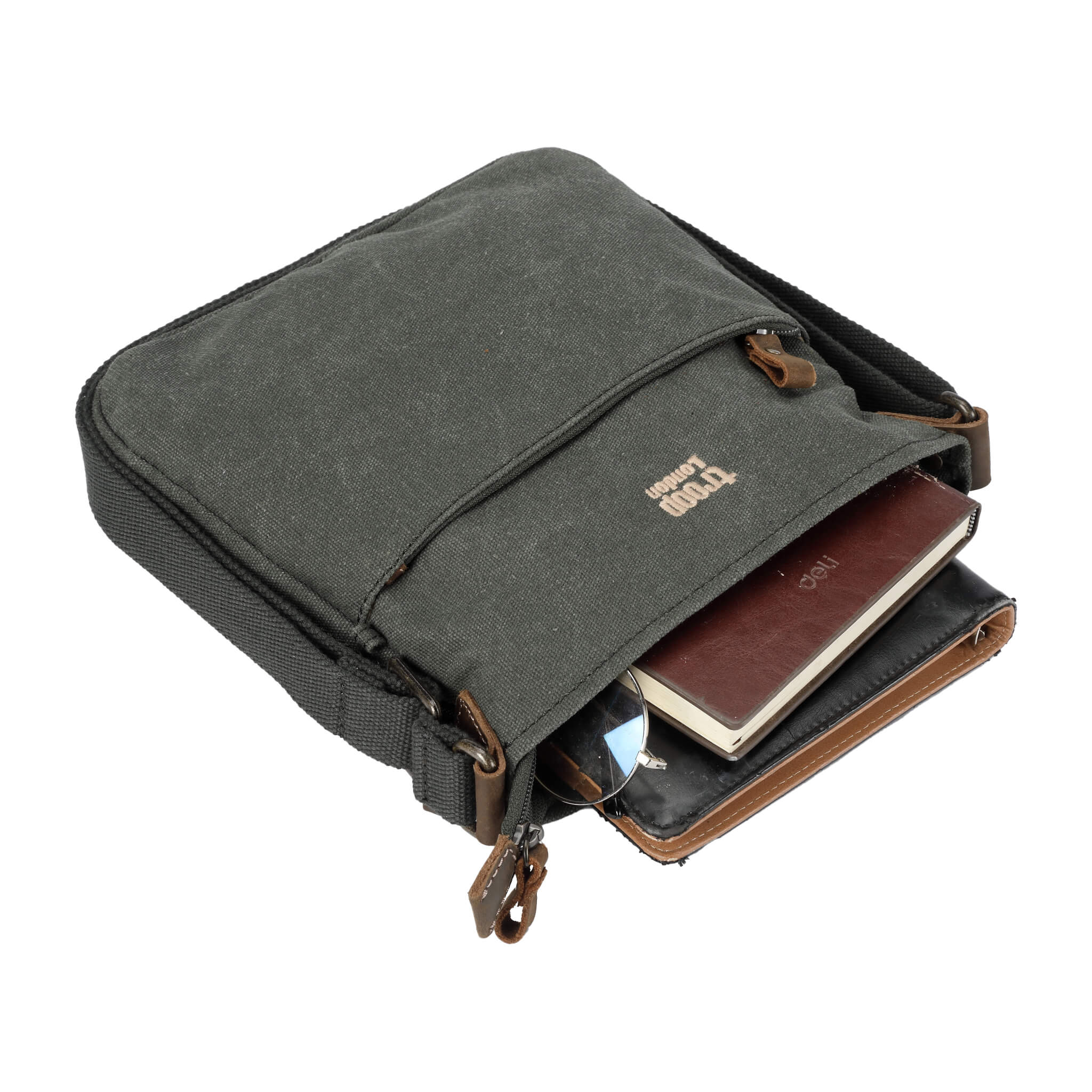 Troop London Classic Canvas Crossbody Bag for Men & Women - Stylish & Durable Shoulder Bag for Travel, Work & Everyday Use