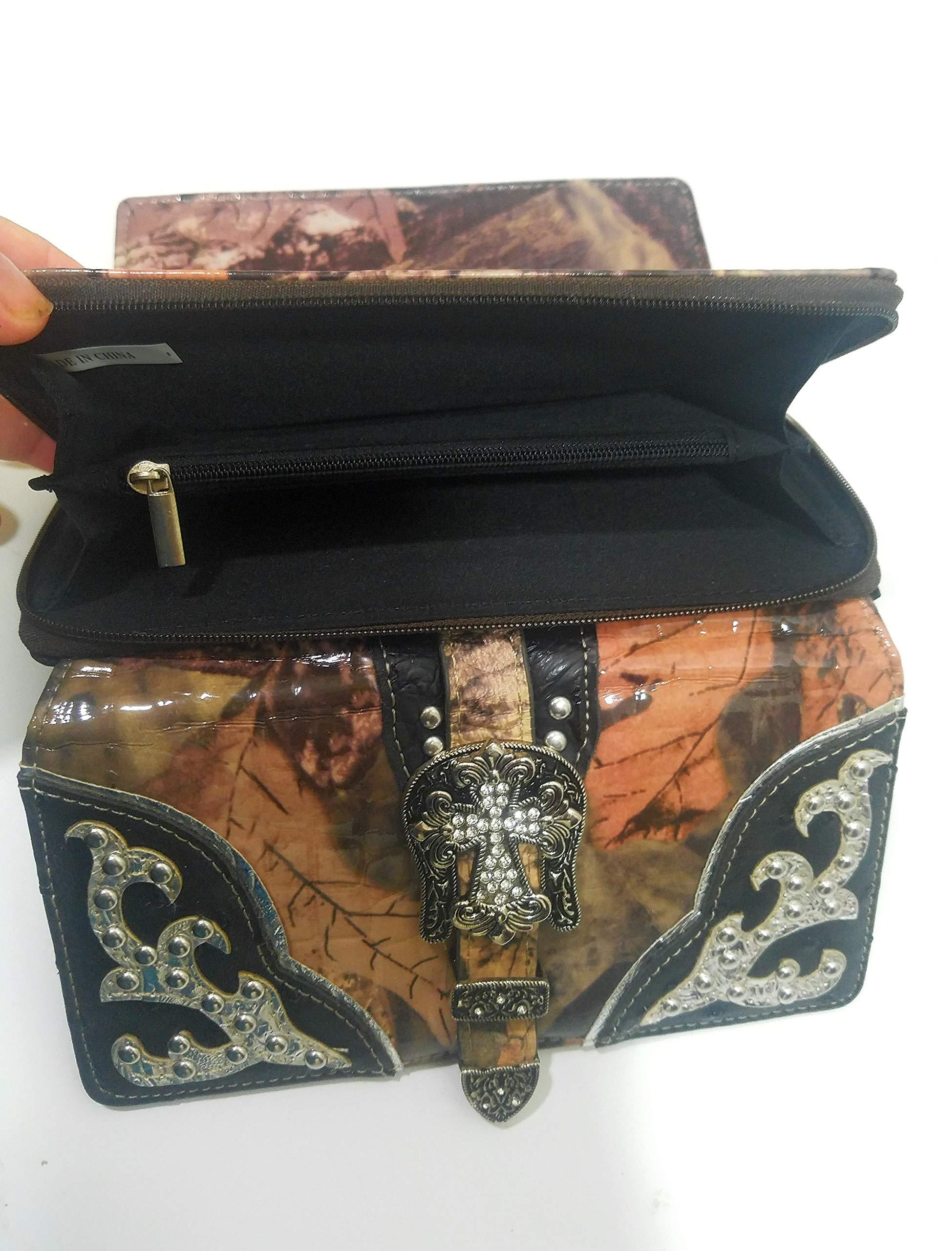 Stylish CKK Rhinestone Bling Buckle Wallet for Women - Elegant Trifold Design with Secure Closure - Perfect for Parties, Dating & Everyday Use