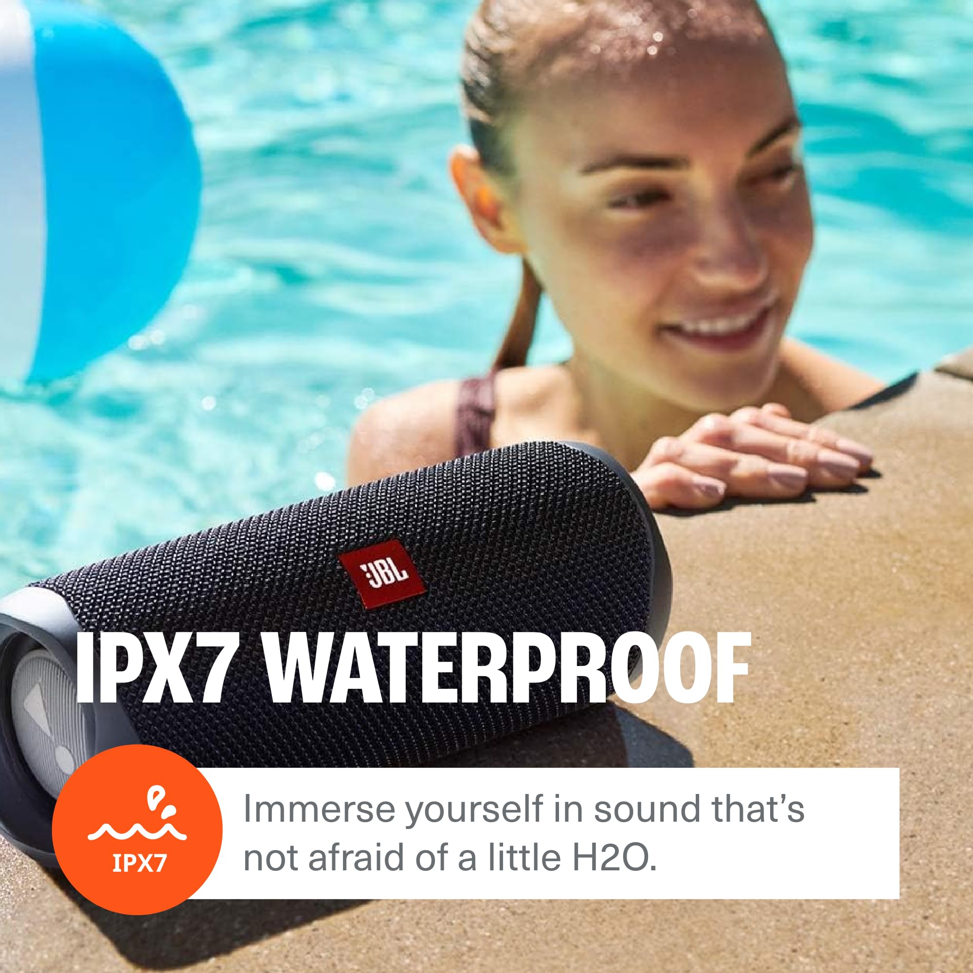 JBL FLIP 5 Waterproof Portable Bluetooth Speaker - Wireless Outdoor Speaker with 12 Hours Playtime, IPX7 Waterproof, for Pool, Beach, Camping & Travel