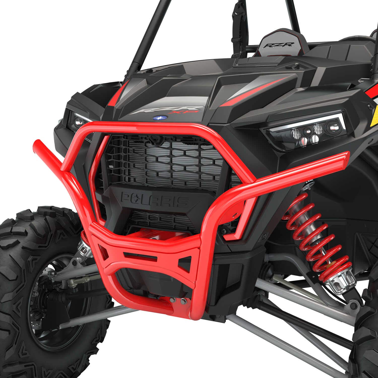 Polaris Off-Road Front Low Profile Bumper for RZR, Ranger & General - Heavy Duty Steel Construction - Perfect for Trail Riding, Mudding & Off-Road Adventures