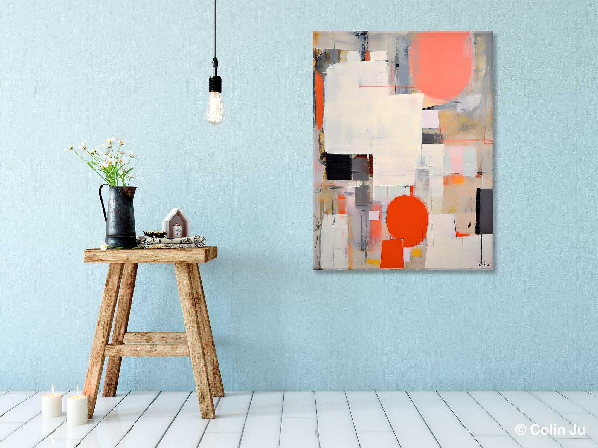 Hand-Painted Acrylic Canvas Wall Art - Modern Contemporary Extra Large Original Painting for Bedroom Decor | Perfect for Living Room, Office & Home Interior Design | Buy Unique Artwork Online