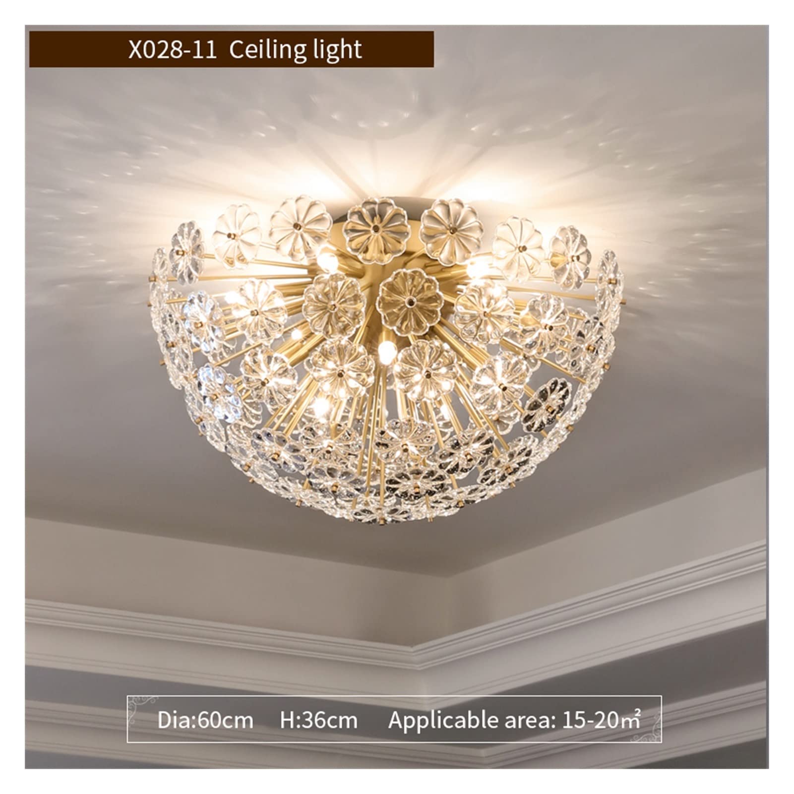 Modern Glass Ball Chandelier with Transparent Flower Petal Design - 11-Light Ceiling Pendant Lamp for Living Room, Bedroom & Dining Hall | Elegant Lighting Fixture for Home Decor, Wedding Venues and Restaurants