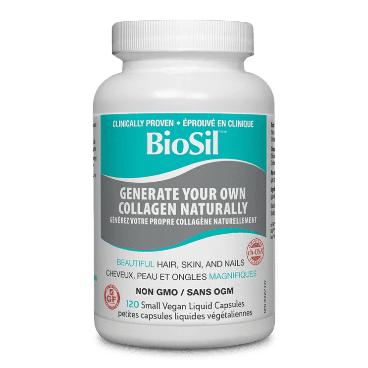 Biosil Silicea Supplement for Hair Growth, Skin Health & Strong Nails - 120 Liquid Mini Capsules | Beauty & Wellness Support for Women & Men