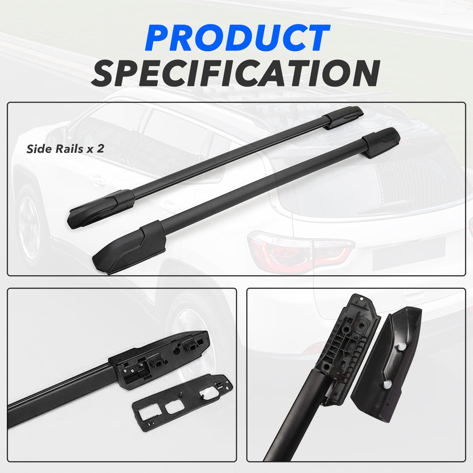 4Pcs Roof Rack Cross Bars & Side Rails for 2009-2015 Honda Pilot - Heavy Duty Luggage Carrier System for SUVs - Perfect for Road Trips, Camping Gear & Outdoor Adventures
