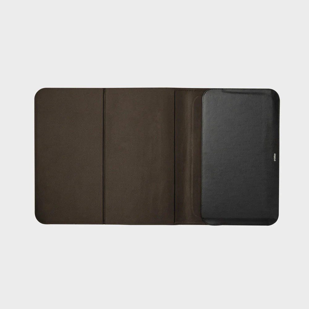 ORBITKEY Hybrid Laptop Sleeve & Desk Mat - Premium Black Protective Case for MacBook & Laptops (2 Size Options) - Perfect for Office, Travel & Home Workspace Organization