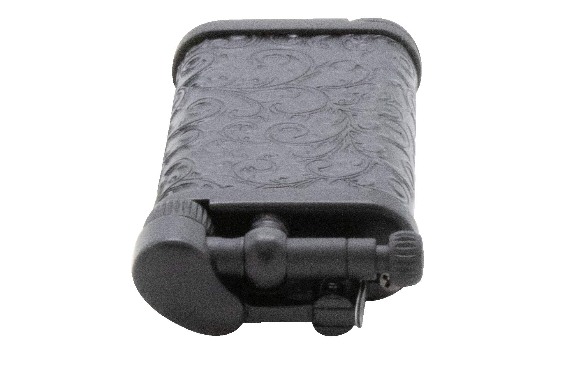 IM Corona Old Boy Arabesque Black Pipe Lighter - Premium Butane Lighter for Tobacco Pipes & Cigars - Perfect for Pipe Smokers & Collectors