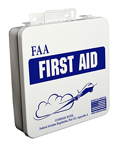 FAA Approved 24-Piece Metal First Aid Kit for Travel, Home, and Emergency Preparedness - Compact & Durable Medical Supplies for Airplanes, Cars, and Outdoor Adventures