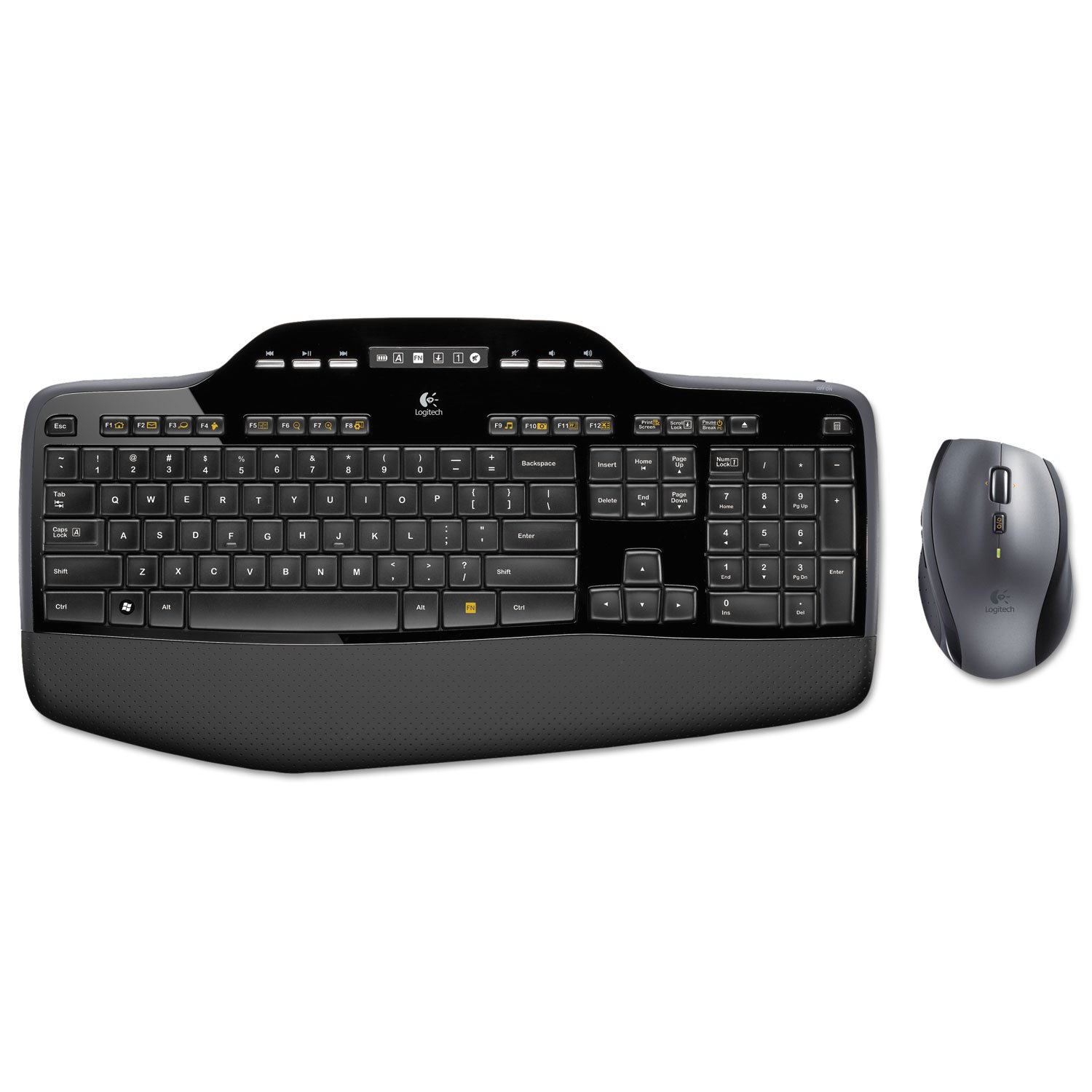 Logitech MK710 Wireless Keyboard and Mouse Combo - USB, Black (LOG920002416) - Perfect for Home Office, Gaming & Productivity