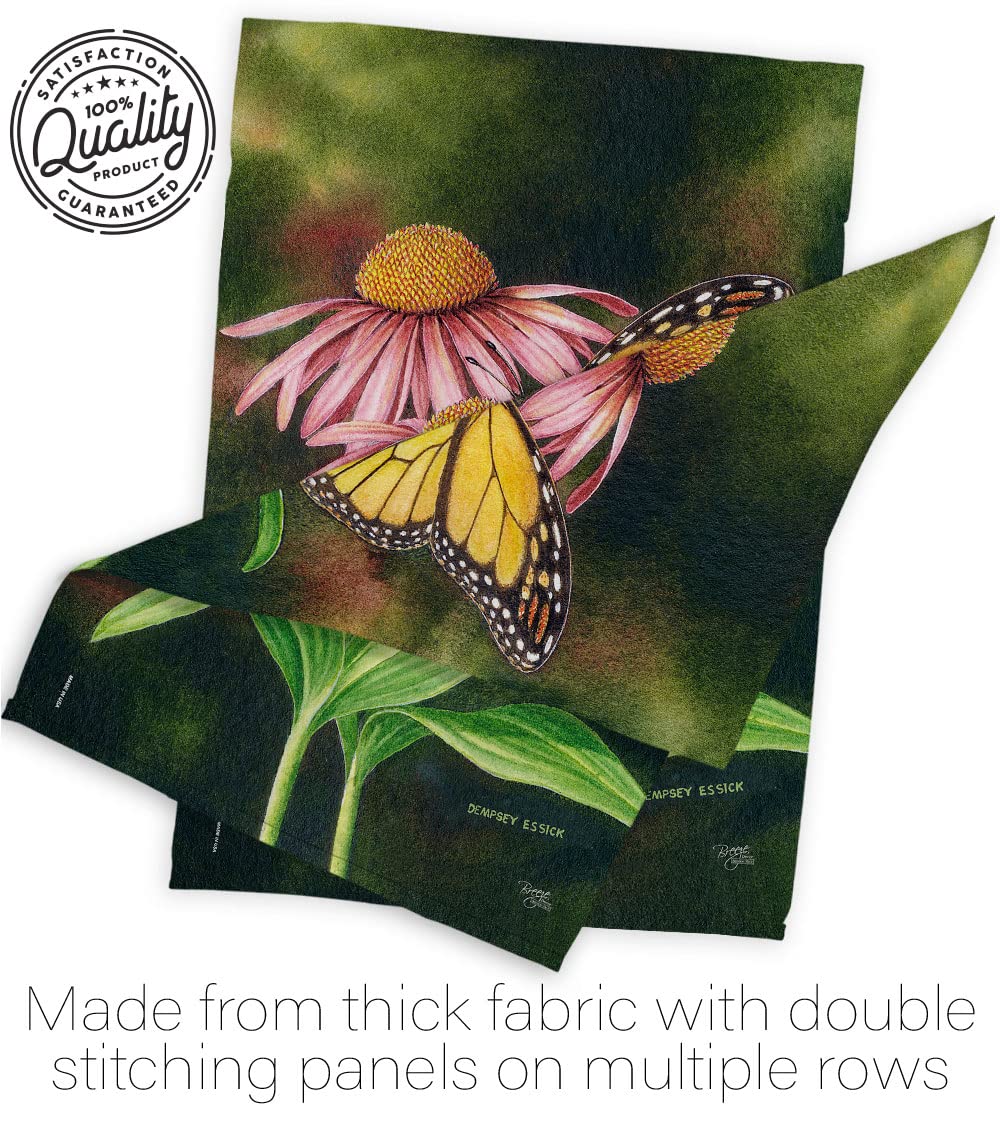 Breeze Decor Coneflower Garden Flag - 13x18.5in USA Printed - Outdoor Decor