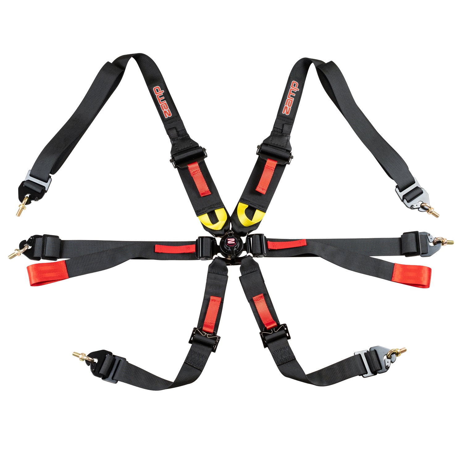 Zamp 6 Point Racing Harness - FIA 8853-2016 Certified, 3/2 Pull Down/Pull Out for Enhanced Safety | Perfect for Motorsports, Track Racing & Off-Road Adventures